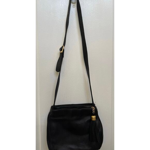 vintage Tignanello black leather shoulder bag - Picture 5 of 14